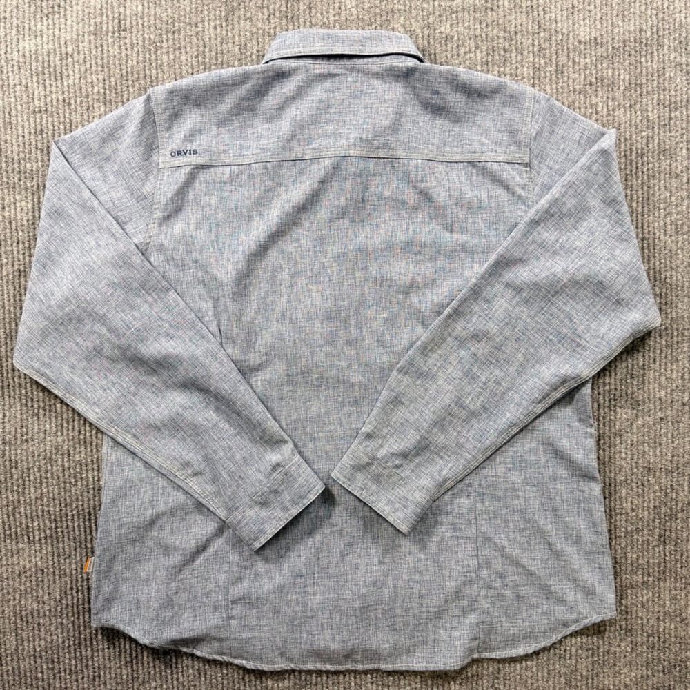 Orvis Women XL Blue Outdoor Performance Long Sleeve Button Down Shirt NWT - Picture 8 of 10
